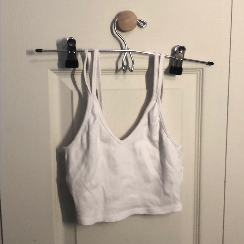 white tank top